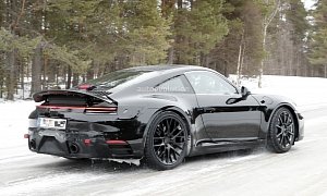 New Porsche 911 Spied with Production Body, Shows Mission E and 959 Design Cues