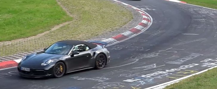 New Porsche 911 Turbo Cabriolet (992) Shows Rear-Engined Handling