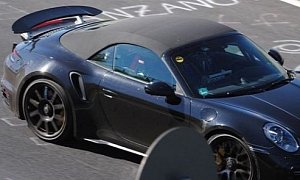 New Porsche 911 Turbo Cabriolet Spotted on Nurburgring, Shows Widebody Look