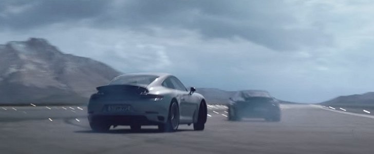 New Porsche 911s Pull Drift Battle