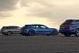New Porsche Panamera Turbo S and E63 S Wagons Drag Race V10 RS6 With Mods