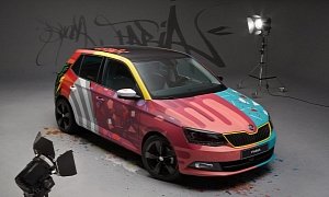 New Skoda Fabia Turns into Graffiti Art Car
