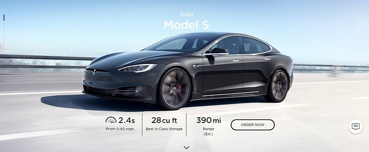 2020 Tesla Model S with 390 miles of driving range
