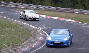 New Toyota Supra Chases Nissan 370Z in Nurburgring Testing Assault