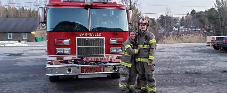 Firefighters get engaged during drill, entire department takes part