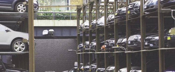 Stacked parking spots in the world's most expensive city to park a car, New York