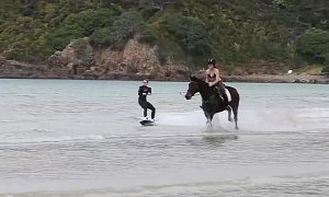 New Zealand Adventurer Literally Uses Horse Power for Wakeboarding