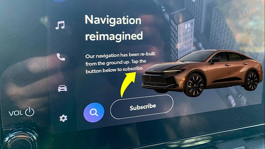 Toyota Infotainment Asking the Customer to Subscribe