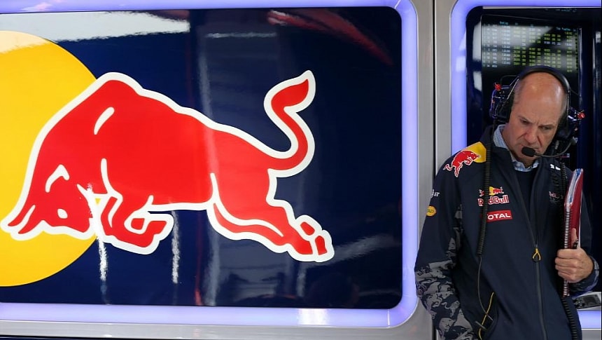 Adrian Newey in the Red Bull garage