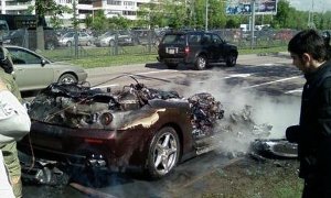 Newly Purchased Ferrari Caught Fire Out of the Blue