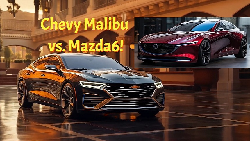 Chevrolet Malibu vs Mazda6 renderings by Rcars