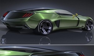 Next-Gen 2023 Ford Mustang Shows Futuristic Fastback Design in Sharp Rendering