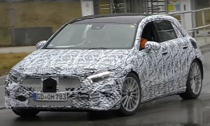 Next-Gen Mercedes A-Class Testing in the City With Lighter Camo