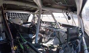 Next-Gen NASCAR Race Car Crash Tested Into a Banking Wall at 130 MPH Using Driving Robots
