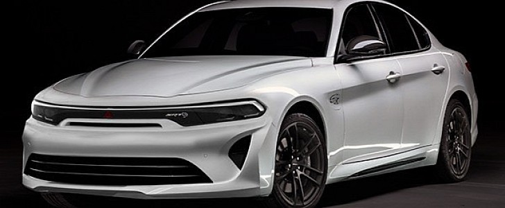 next-generation Dodge Charger eMuscle rendering