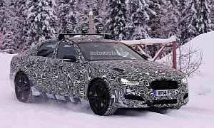 Next Jaguar XF Spied Testing in the Snow, Interior Sneak Peek
