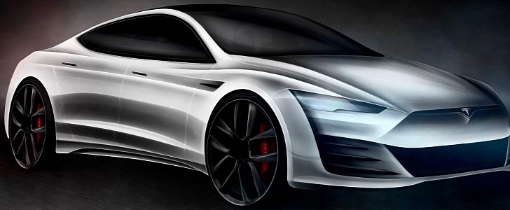 Tesla Model S rendering