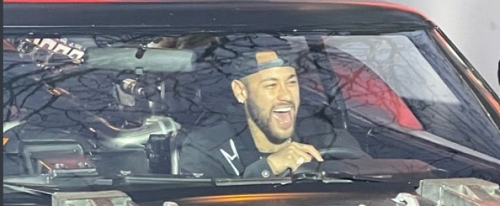 Neymar in the Batmobile