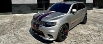 NFL Player Jameson Williams' New Jeep Trackhawk With Rally Stripes Has Blood Red Interior