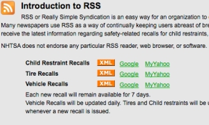 NHTSA Discovers the Internet, Introduces RSS Alerts