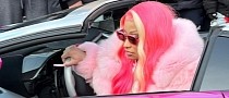 Nicki Minaj Goes All Pink in a Wrapped Lamborghini Aventador SVJ Roadster