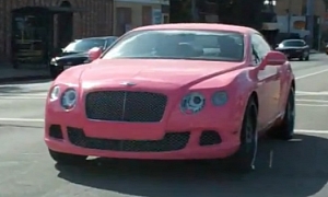 Nicki Minaj Pink Bentley GT Spotted in LA