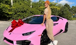 Nicky Jam's Christmas Present to Girlfriend Genesis Aleska Is a Pink Lamborghini Huracan