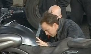 Nicolas Cage and Yamaha VMAX in Ghost Rider 2