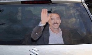 Nicolas Cage Cutout in this Car's Back Window Makes You Feel Special