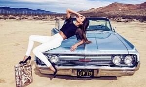 Nicole Scherzinger Poses with Oldsmobile for Missguided