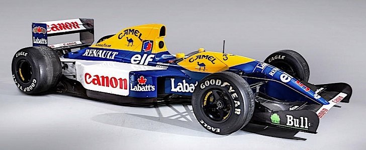 1992 Williams-Renault FW14B Formula 1 car driven by British driver Nigel Mansell