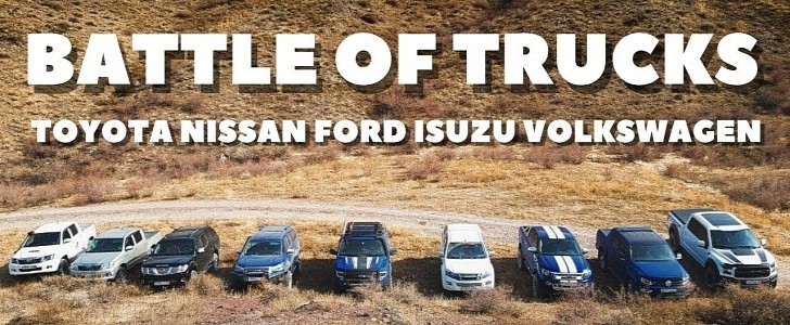 Ford Ranger, F-150, Raptor, Toyota Hilux, Nissan Navara/Frontier, VW Amarok, Isuzu D-Max on SUV Battle