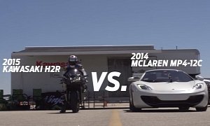 Ninja H2R Murders McLaren MP4-12C