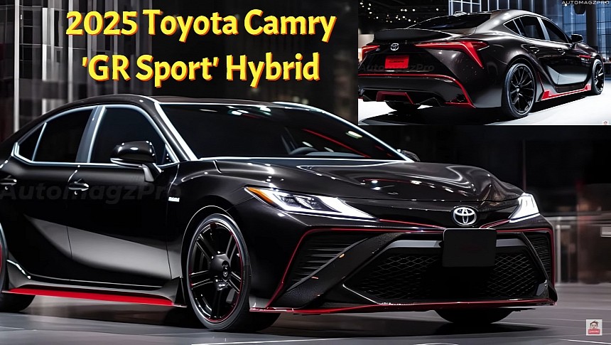 2025 Toyota Camry GR Sport Hybrid rendering by AutomagzPro 