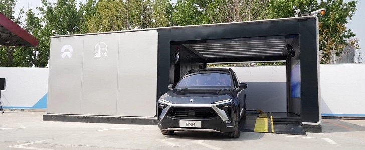 The inauguration of NIO's second-generation battery swap station