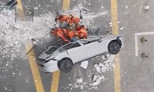 NIO Sedan Falls Off a Building: Chinese Automaker Promises to Reveal What Happened