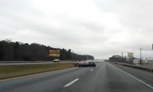 Nissan 350Z Coupe Hits 350Z Roadster in Stupid Accident