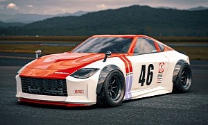 Nissan 400Z "Retro Racer" Goes Full Vintage With Fender Mirrors, JDM Flares
