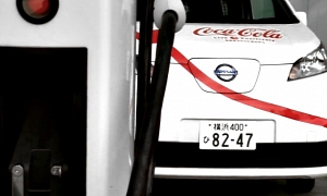 Nissan and Coca-Cola Begin Testing e-NV200 EV Van in Japan