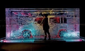 Nissan Cube in World's First Ice Tattoo Sculpture