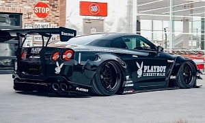 Nissan GT-R Becomes a Playboy in Liberty Walk's Hands, Flirts With the Camera Too