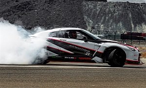 Nissan GT-R Breaks World Record for Fastest Drift, Performs One at over 300 km/h
