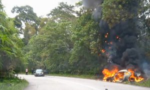 Nissan GT-R Burns Down in Malaysia