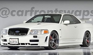 Nissan GT-R Crown Victoria Is an Unmarked Police Car Nightmare