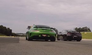 Nissan GT-R Drag Races Mercedes AMG GT R, Cheater Takes It All