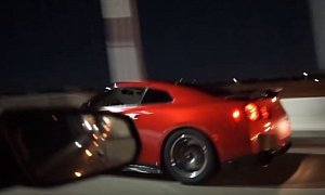 Nissan GT-R Drag Races Modded Mustang Shelby GT500, Humiliation Occurs