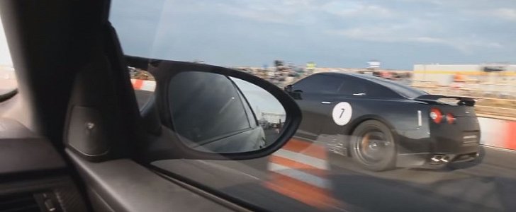 Nissan GT-R Drag Races Supercharged BMW M3