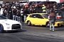 Nissan GT-R Drag Races Turbo Honda Civic, The Fight Is Brutal