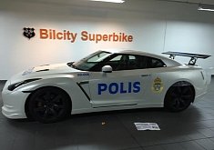 Nissan GT-R Dressed Up as Police Car in Sweden