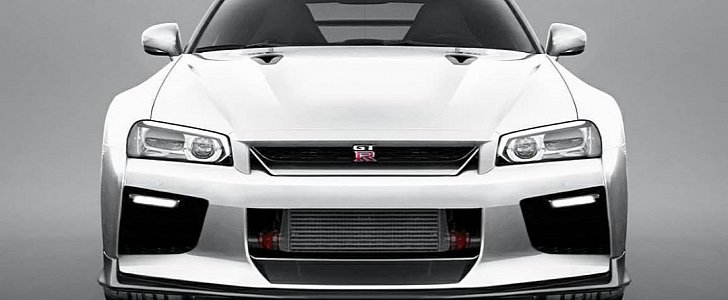 Nissan GT-R R34/R35 Face Swap (rendering)